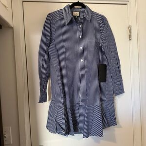Tuckernuck Indigo Stripe Callahan Shirt Dress. Size S. NWT